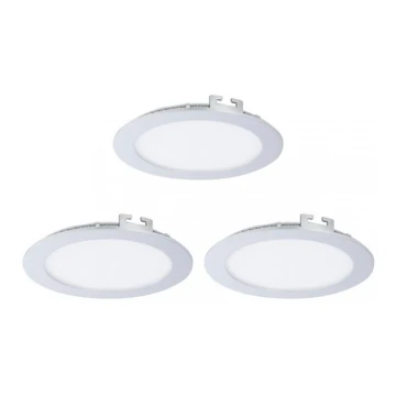 Eglo 78735 - SET 3x Lampada LED da incasso per bagni FUEVA LED/10,95W/230V IP44