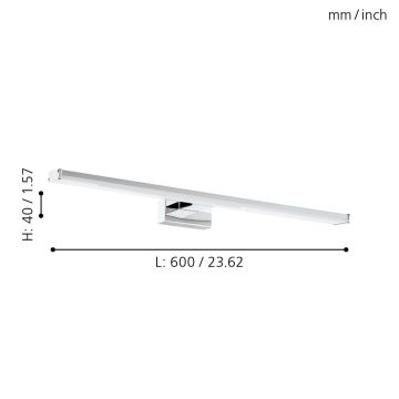 Eglo 79533 - Illuminazione a LED per specchi da bagno SARNOR LED/11W/230V 60 cm IP44 cromo