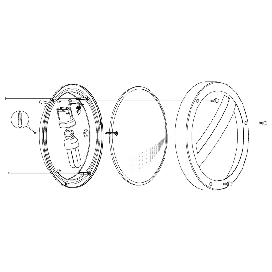 Eglo - Applique da esterno 1xE27/15W/230V