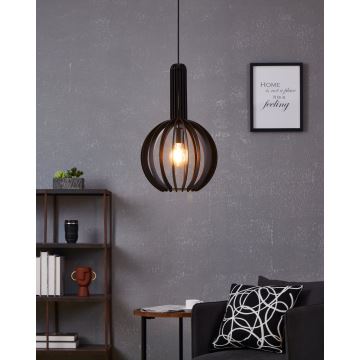 Eglo - Lampadario a sospensione con filo 1xE27/40W/230V diametro 31 cm nero