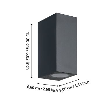Eglo - Applique a LED da esterno 2xGU10/4,6W/230V IP44