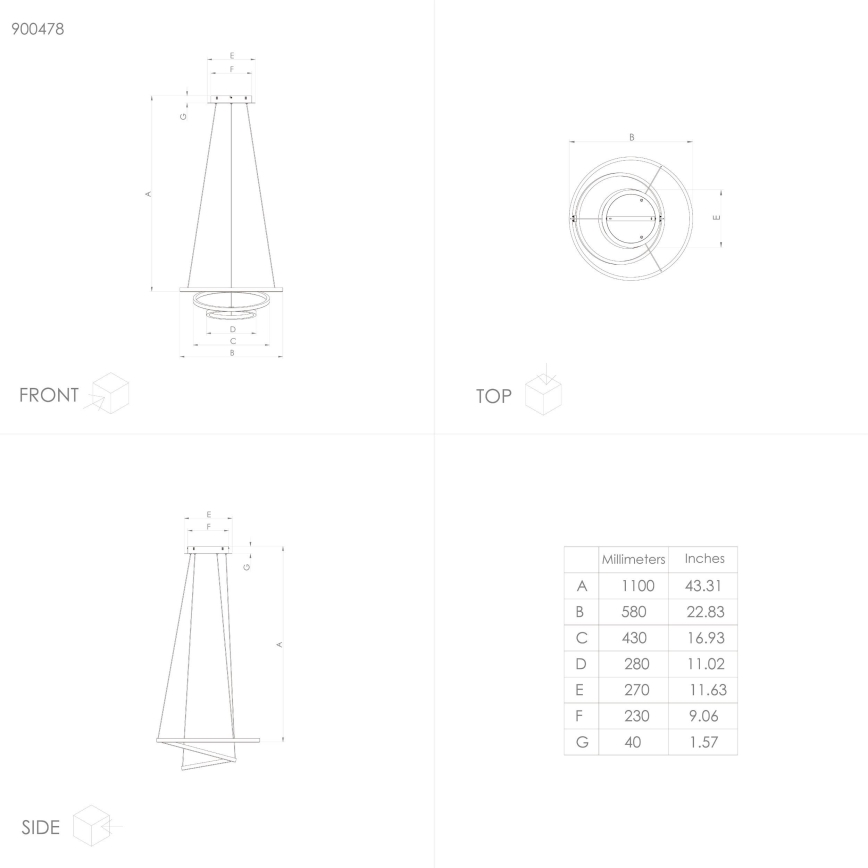 Eglo - Lampadario LED dimmerabile su stringa LED/43,2W/230V bianco