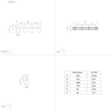 Eglo - Applique 4xE27/40W/230V cromo