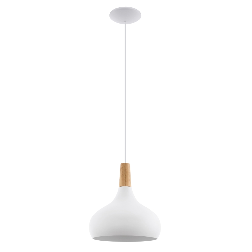 Eglo - Lampadario a sospensione con filo 1xE27/60W/230V diametro 28 cm bianco - FSC certificato