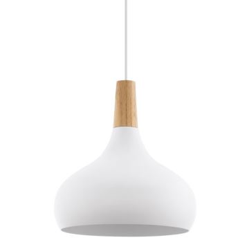 Eglo - Lampadario a sospensione con filo 1xE27/60W/230V diametro 28 cm bianco - FSC certificato