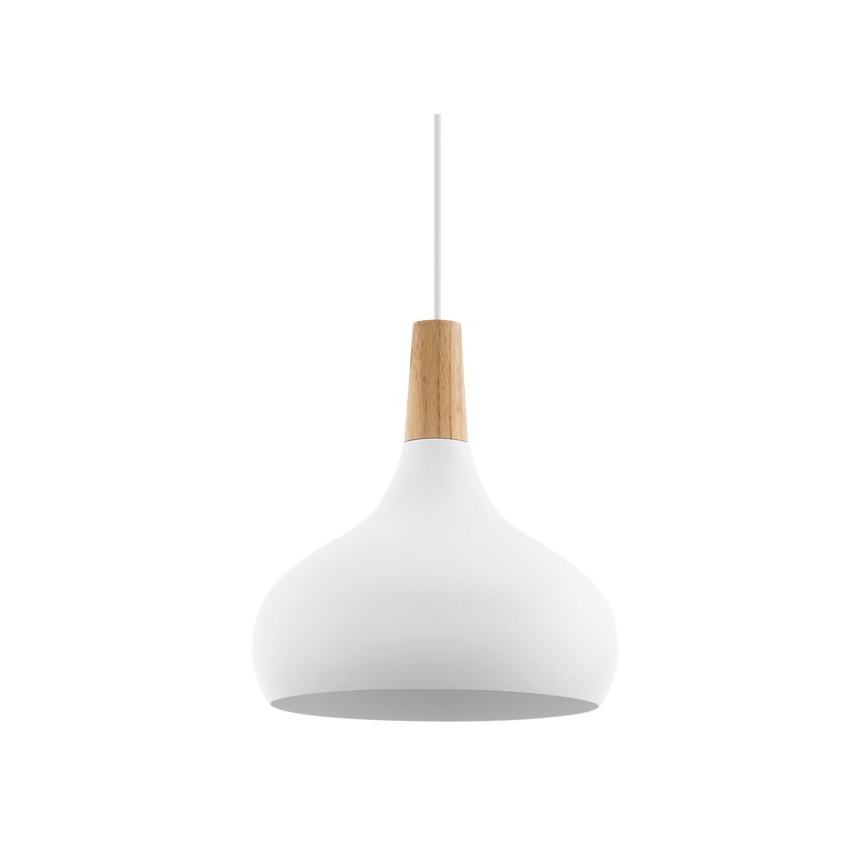 Eglo - Lampadario a sospensione con filo 1xE27/60W/230V diametro 28 cm bianco - FSC certificato