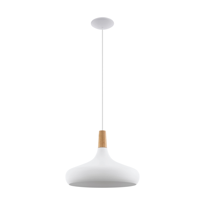 Eglo - Lampadario a sospensione con filo 1xE27/60W/230V diametro 40 cm bianco - FSC certificato