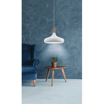 Eglo - Lampadario a sospensione con filo 1xE27/60W/230V diametro 40 cm bianco - FSC certificato