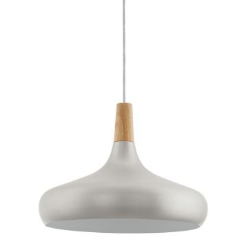 Eglo - Lampadario a sospensione con filo 1xE27/60W/230V diametro 40 cm argento - FSC certificato