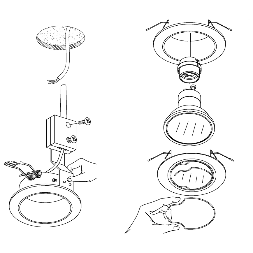 Eglo - SET 3pz Lampada LED da incasso PENETO 3xGU10-LED/3W/230V