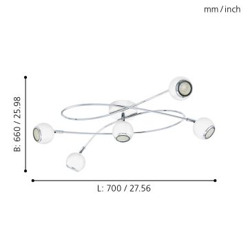 Eglo - Faretto LED 5xGU10-LED/3W/230V