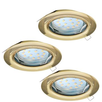 Eglo - KIT 3x Lampada LED da incassoPENETO 3xGU10-LED/3W/230V