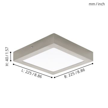 Eglo 94526 - Plafoniera LED FUEVA 1 LED/16,5W/230V