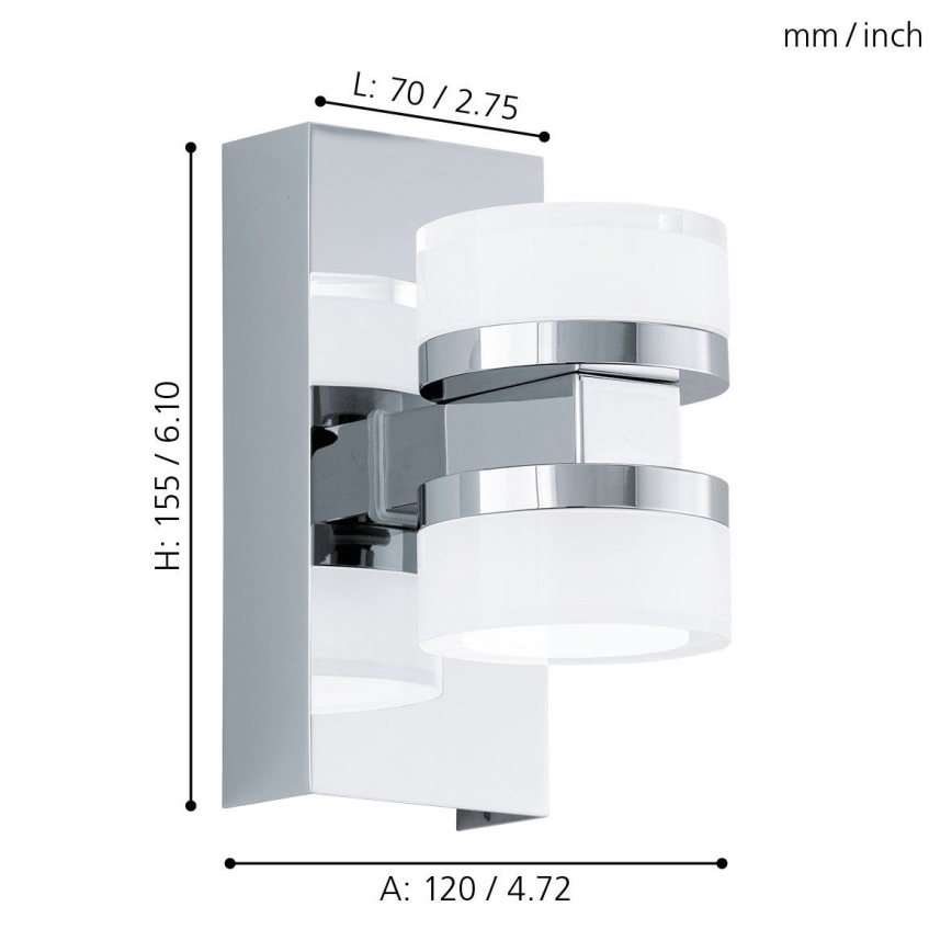 Eglo - Applique a LED da bagno 2xLED/4,5W/230V IP44