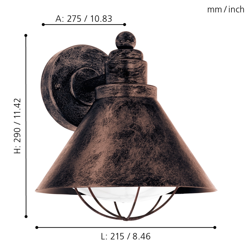 Eglo - Lampada da esterno 1xE27/40W/230V