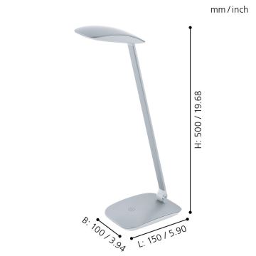 Eglo - Lampada LED da tavolo 1xLED/4,5W/USB