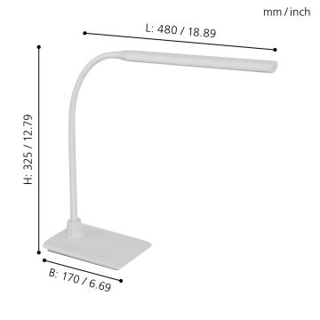 Eglo - Lampada LED da tavolo LED/3,5W/230V bianco
