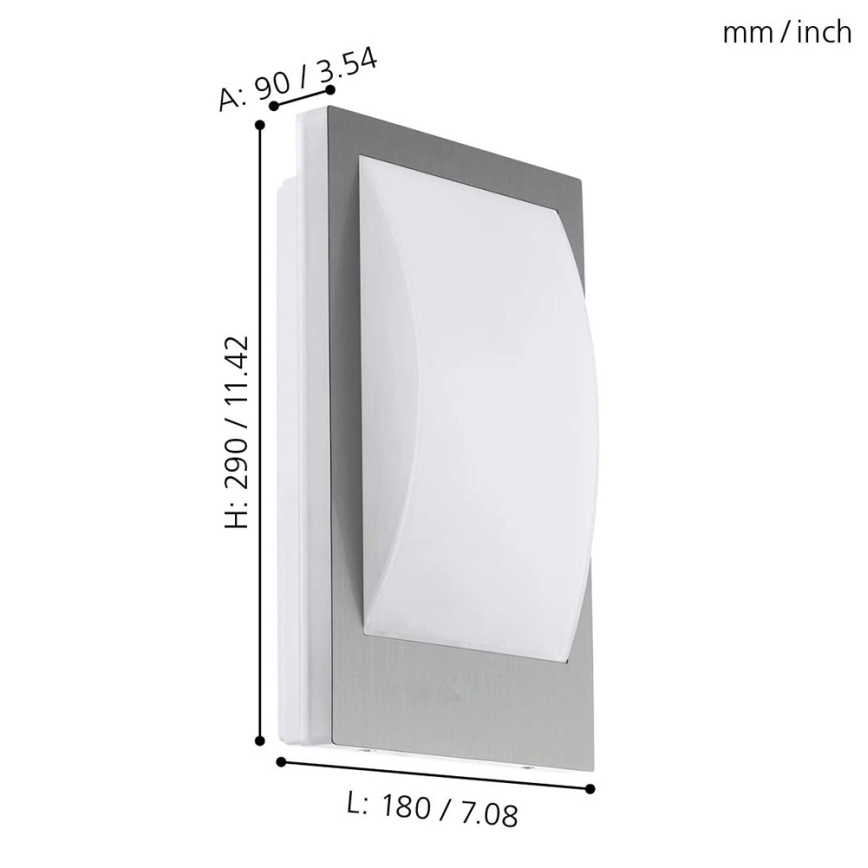 Eglo - LED Applique da esterno dimmerabile 1xE27/9W/230V IP44 cromo opaco