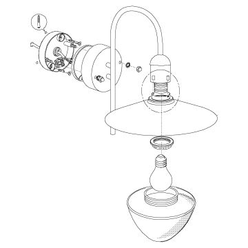 Eglo - Applique da esterno 1xE27/60W/230V