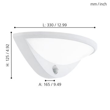Eglo - Lampada LED da esterno con sensore 1xLED/9,3W/230V IP44