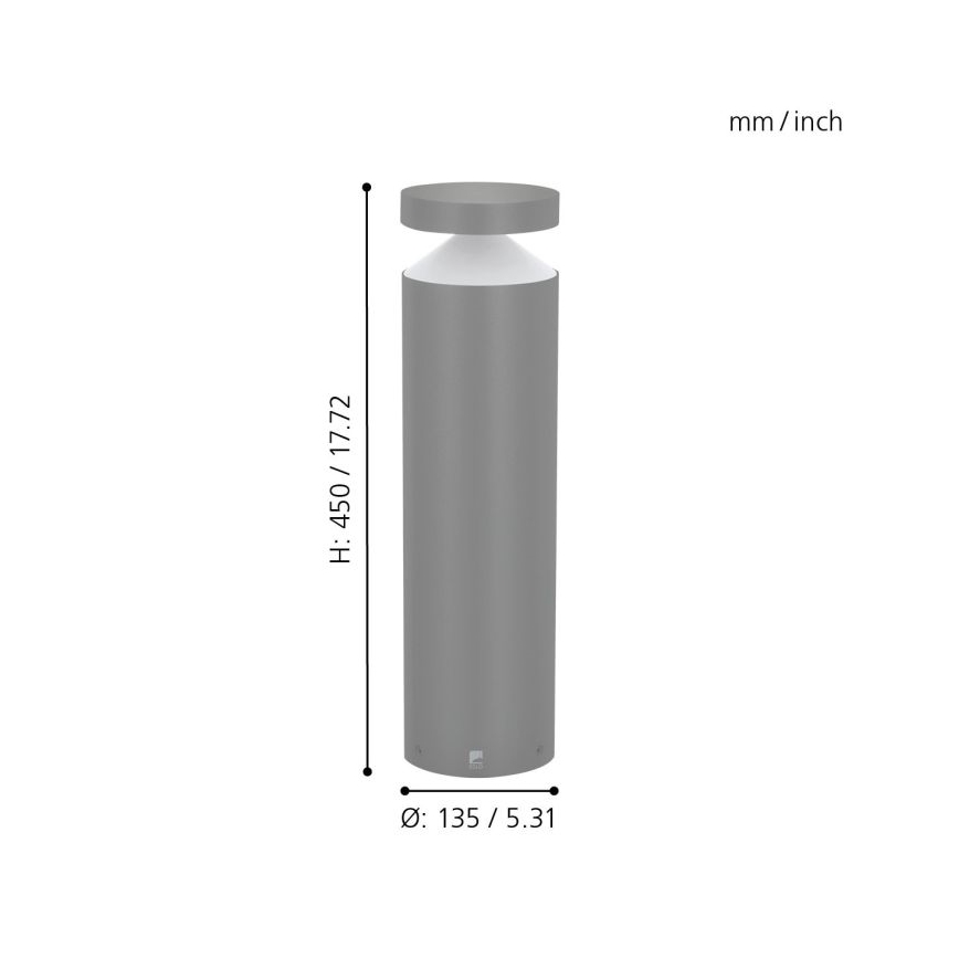 Eglo - Lampada LED da esterno LED/11W/230V grigio 450 mm