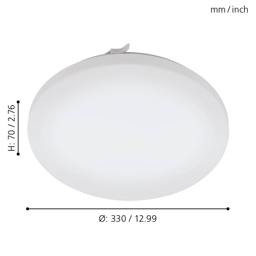 Eglo - Plafoniera LED da bagno LED/17,3W/230V