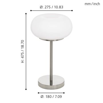 Eglo - Lampada da tavolo LED RGB dimmerabile OPTICA-C LED/16W/230V