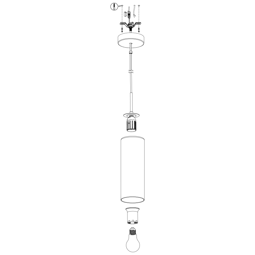 Eglo - Lampadario a sospensione con filo 1xE27/15W/230V