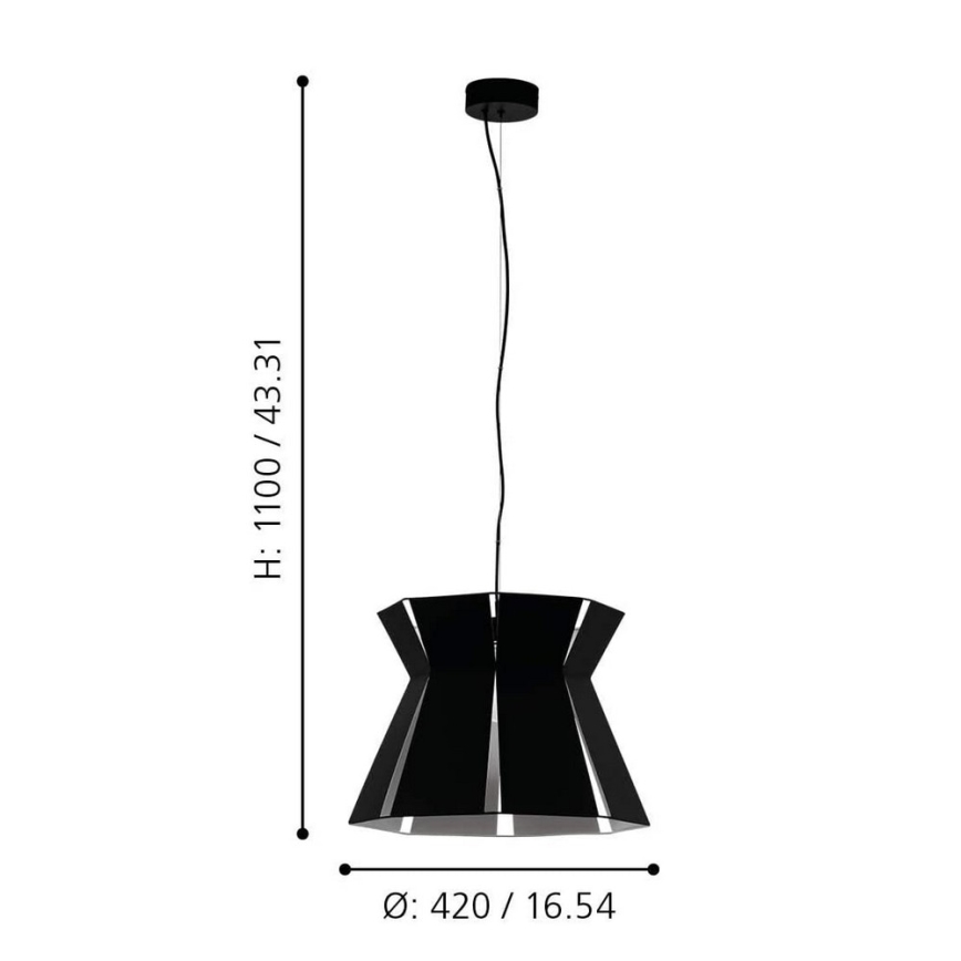 Eglo - Lampadario a sospensione con filo 1xE27/40W/230V