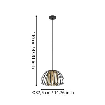 Eglo - Lampadario su corda 1xE27/40W/230V d. 37,5 cm