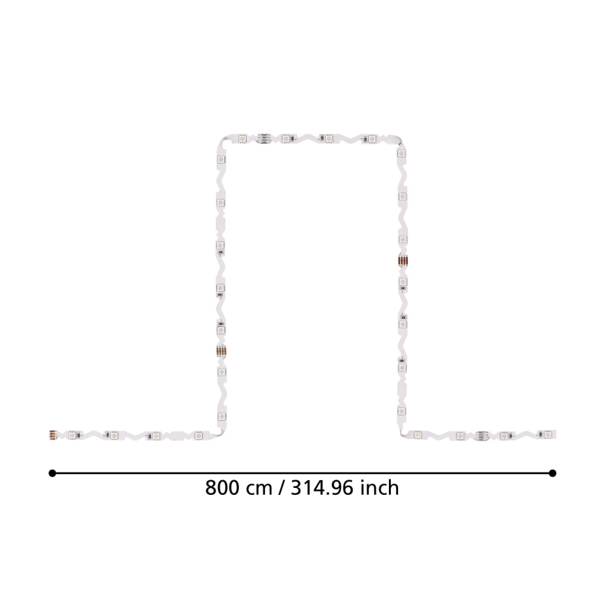 Eglo - Striscia LED RGB Dimmerabile 8m LED/38,4W/24/230V + telecomando