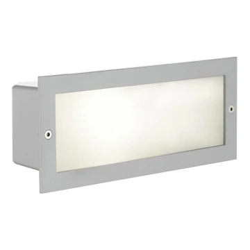 EGLO - Lampada da incasso per esterni 1xE27/60W argento/bianco IP44