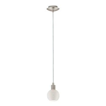 Eglo - Lampadario LED a sospensione con filo MY CHOICE 1xE14/4W/230V  cromo/bianco