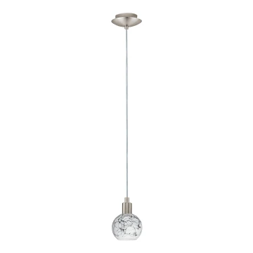 Eglo - Lampadario LED a sospensione con filo MY CHOICE 1xE14/4W/230V  cromo/bianco/nero