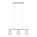 Eglo - Lampadario LED a sospensione con filo MY CHOICE 3xE14/4W/230V cromo/bianco