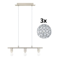 Eglo - Lampadario LED a sospensione con filo MY CHOICE 3xE14/4W/230V cromo