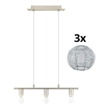 Eglo - Lampadario LED a sospensione con filo MY CHOICE 3xE14/4W/230V cromo