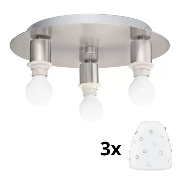 Eglo - Plafoniera LED MY CHOICE 3xE14/4W/230V cromo/bianco