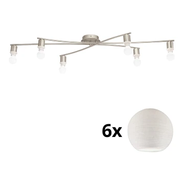 Eglo - Plafoniera LED MY CHOICE 6xE14/4W/230V  cromo/bianco