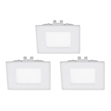 Eglo - SET 3pz Lampada LED da incasso FUEVA 1 1xLED/2,7W/230V