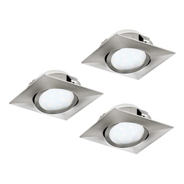 Eglo - SET 3pz Lampada LED da incasso PINEDA 1xLED/6W/230V