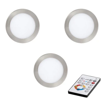 Eglo - SET 3x Lampada LED da incasso dimmerabile TINUS LED/17W/230V + TC