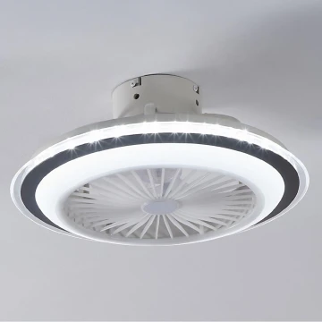 Eglo - Ventilatore da soffitto dimmerabile a LED LED/25,5W/230V bianco/grigio 2700-6500K + telecomando
