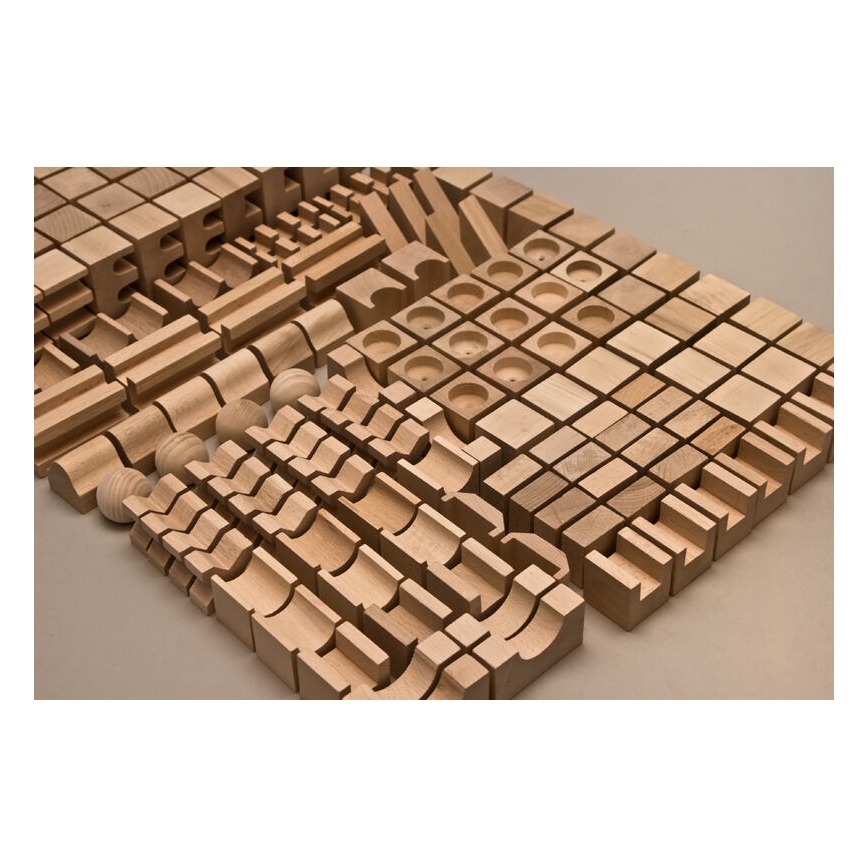 EkoToys - Blocchi in legno naturale 220 pz