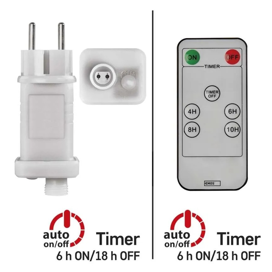 Alimentazione elettrica per connection of Natale lampade 230V IP44 + telecomando