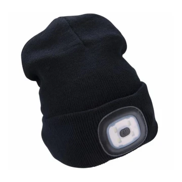 Extol - Cappello con lampada frontale e ricarica USB 300 mAh nero taglia UNI