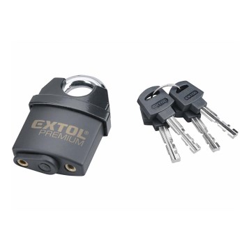 Extol Premium - Lucchetto impermeabile 50 mm nero