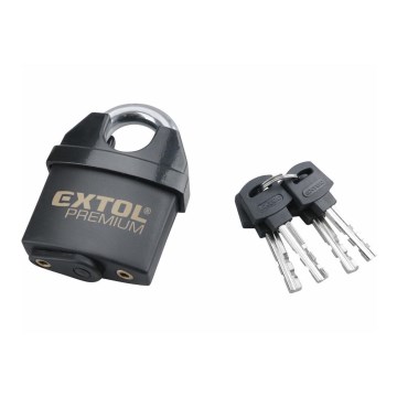 Extol Premium - Lucchetto impermeabile 60 mm nero