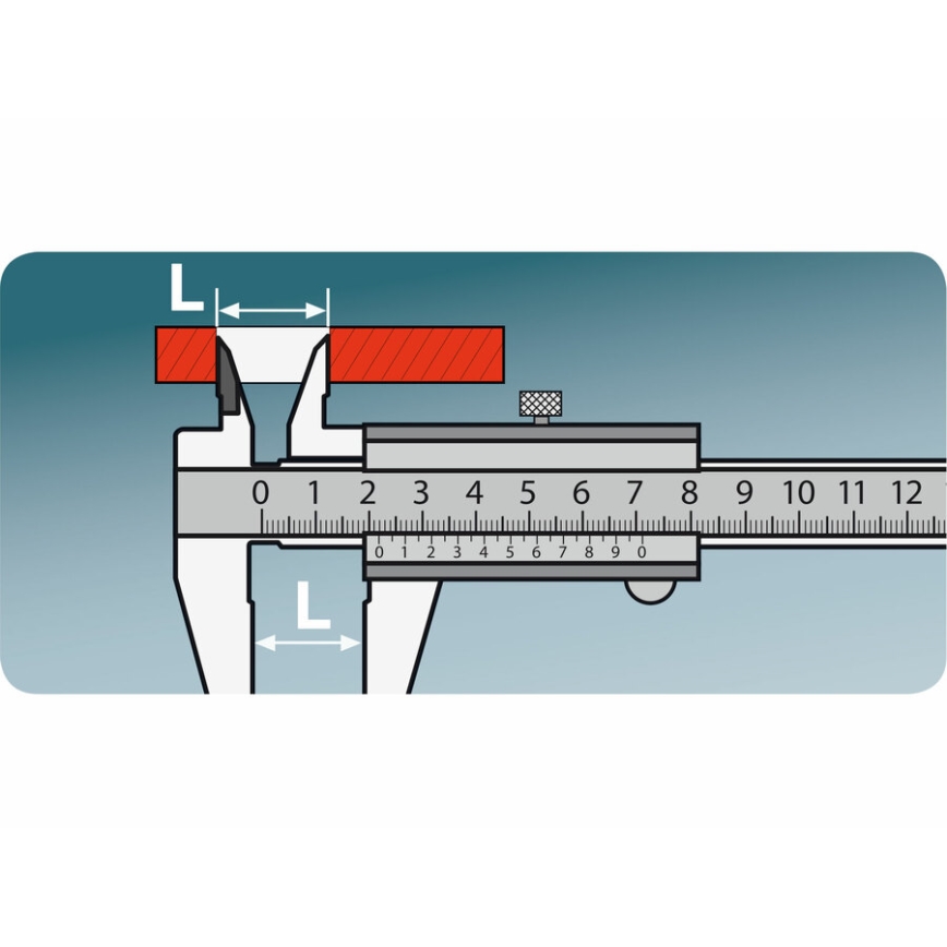 Extol Premium - Scorrevole in metallo misura 0-150 mm