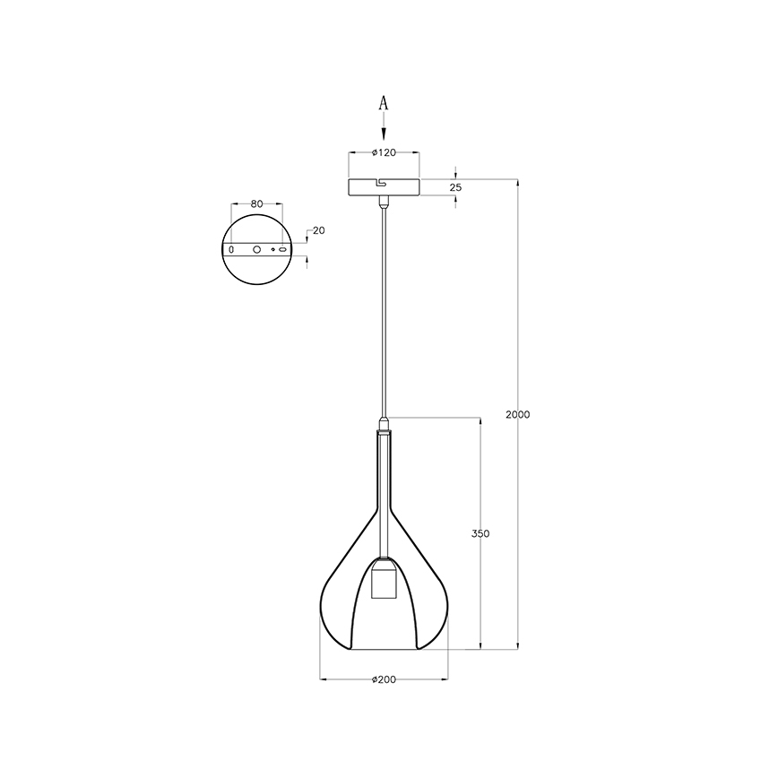 Fabas Luce 3481-40-241 - Lampadario a sospensione con filo LILA 1xE27/40W/230V limpido